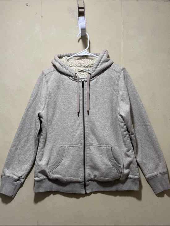 L.L. Bean Jackets & Blazers - Vintage L.L. Bean Sherpa-Lined Zip Up Hoodie Jacket Women’s Sz M Gray
